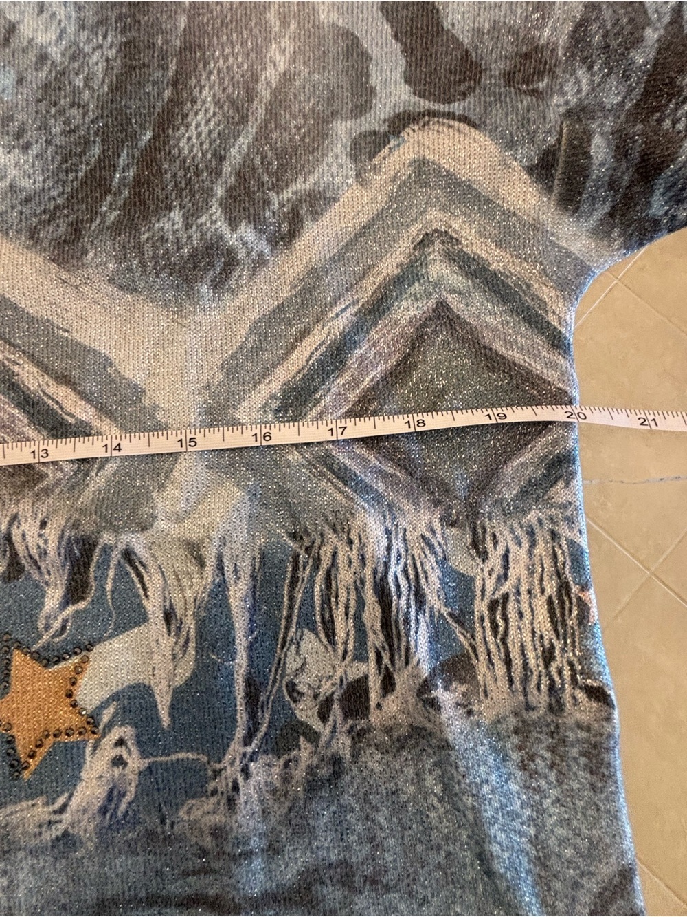 Made in Italy Shimmery Blue Knit Top - Picture 8 of 10